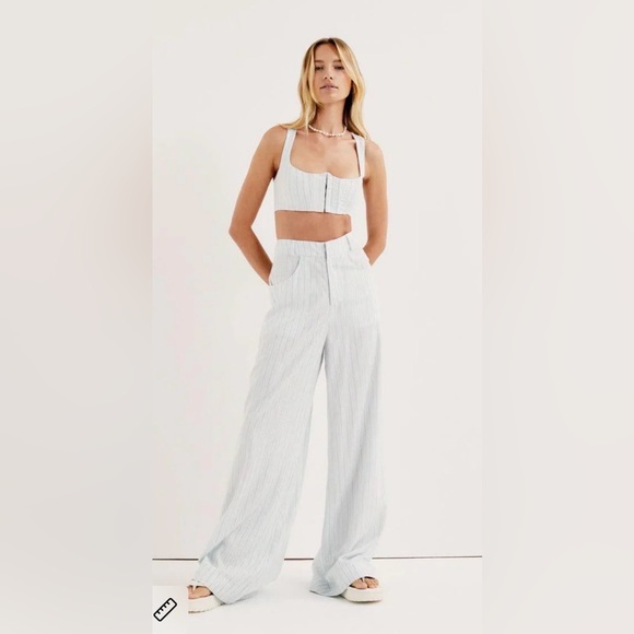 For Love & Lemons Skyler Crop Top and pants set